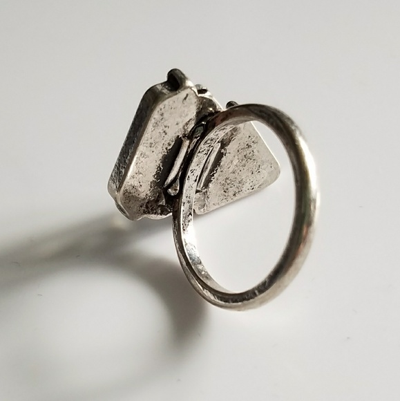 Aurora Borealis silver ring, rainbow ring - Picture 5 of 6